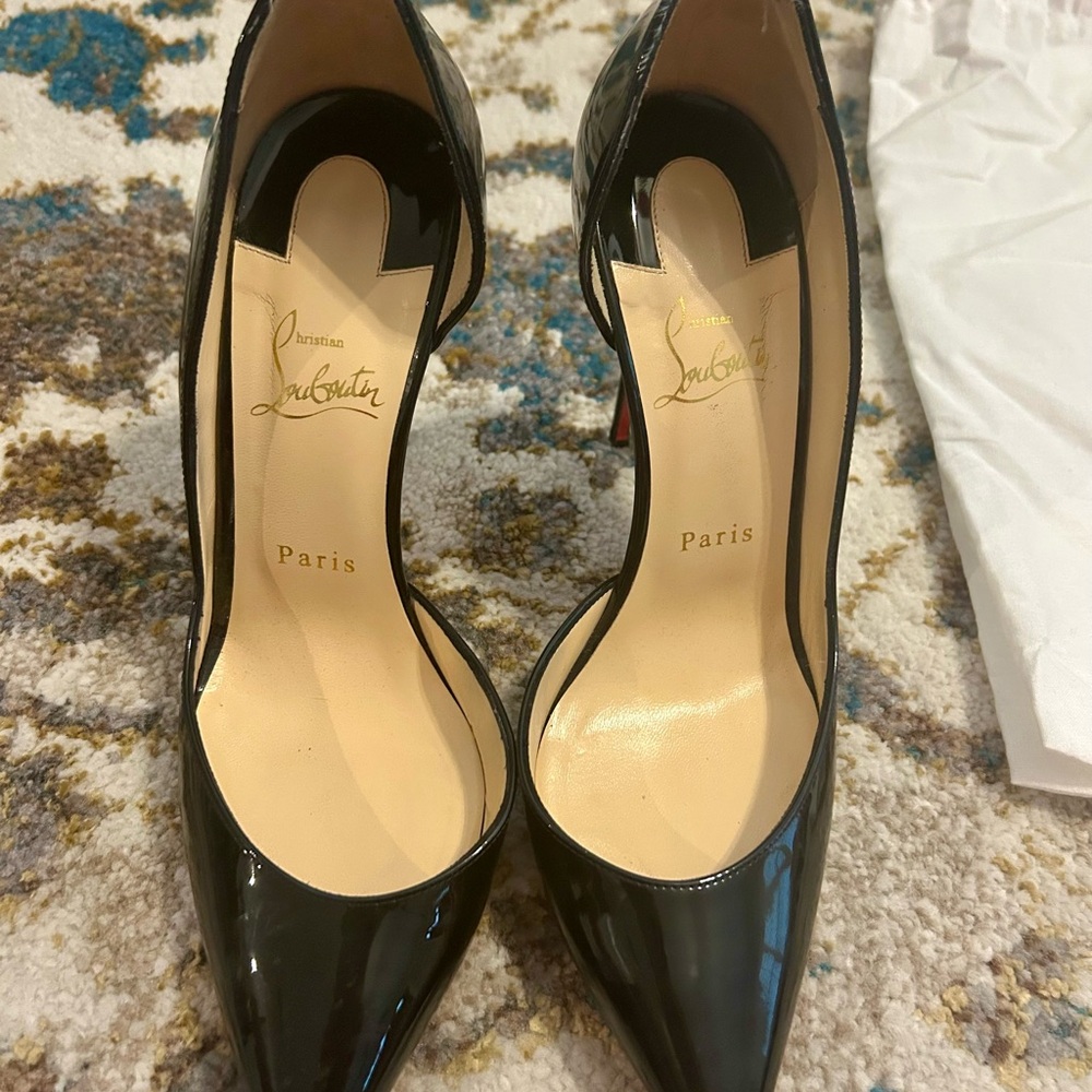 Christian Louboutin So Kate 120mm Black Patent Pumps - Size 39.5